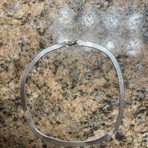 17’’ 925 Italy sterling silver herringbone necklace